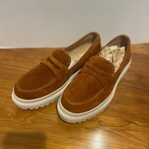 Women’s Rust Brown Suede Loafers by Patina